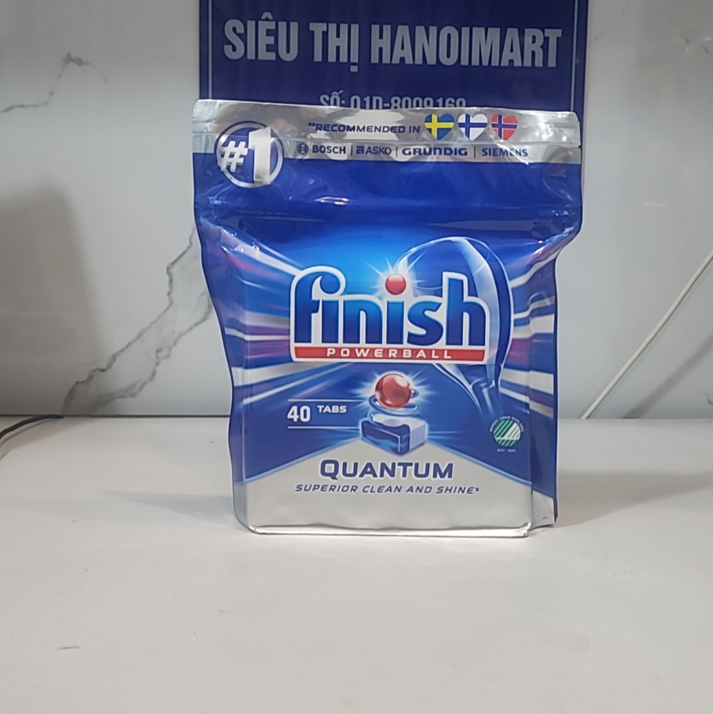 viên rửa chén finish quantum 40 viên dùng cho máy rửa bát chén